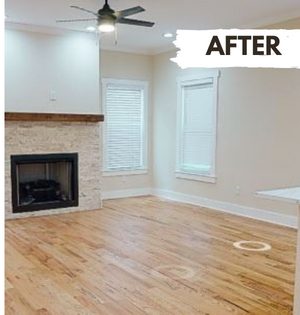 Interior space after cleanup and restoration